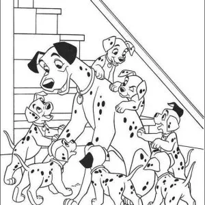 Desenho dos 101 Dálmatas para colorir 2