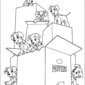 Desenho dos 101 Dálmatas para colorir 9