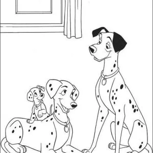 Desenho dos 101 Dálmatas para colorir 10