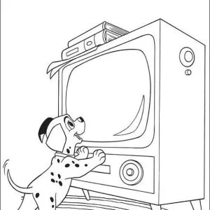 Desenho dos 101 Dálmatas para colorir 21