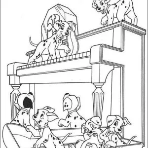 Desenho dos 101 Dálmatas para colorir 23