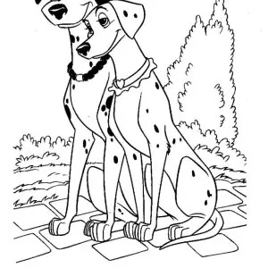 Desenho dos 101 Dálmatas para colorir 28