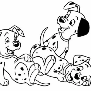 Desenho dos 101 Dálmatas para colorir 30