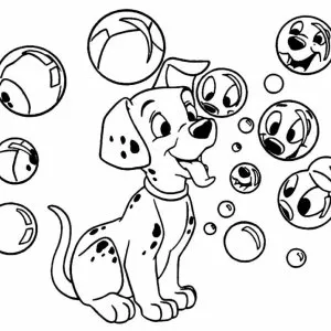Desenho dos 101 Dálmatas para colorir 34