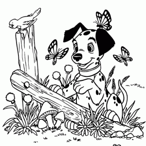 Desenho dos 101 Dálmatas para colorir 39