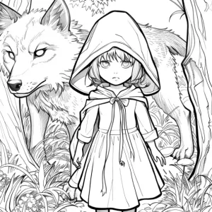 Desenho do Capuchinho Vermelho para colorir 3
