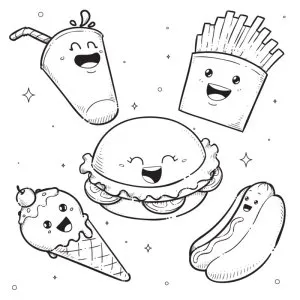 Desenho kawaii para colorir 9
