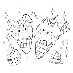 Desenho kawaii para colorir 10