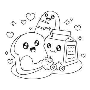 Desenho kawaii para colorir 13