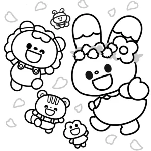 Desenho kawaii para colorir 15