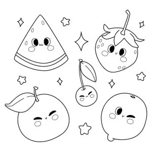 Desenho kawaii para colorir 16