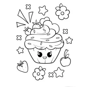Desenho kawaii para colorir 19