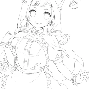 Desenho do Capuchinho Vermelho para colorir 5