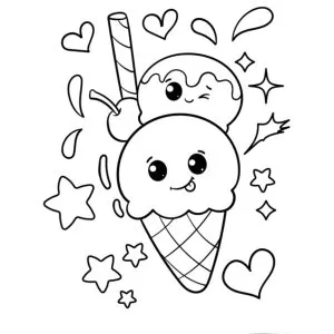 Desenho kawaii para colorir 22