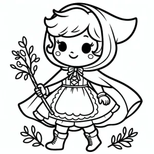 Desenho do Capuchinho Vermelho para colorir 6