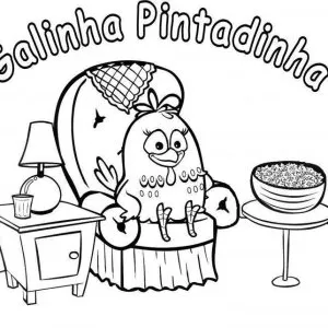 Galinha Pintadinha para pintar
