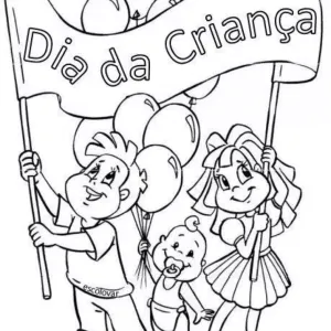 Desenho do Dia da Criança para colorir 2