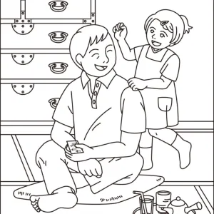 Desenho do Dia do Pai para colorir 3
