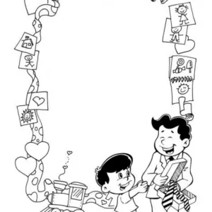 Desenho do Dia do Pai para colorir 5