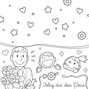 Desenho do Dia do Pai para colorir 7