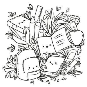 Desenho de escola para colorir 6