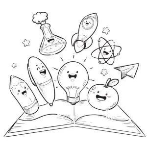 Desenho de escola para colorir 9