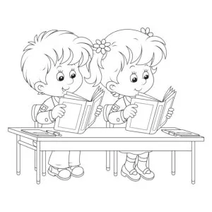 Desenho de escola para colorir 10
