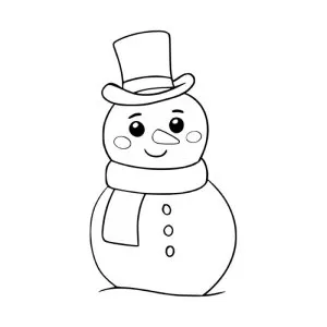 Desenho de boneco de neve para colorir 39