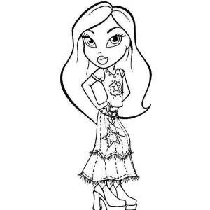 Desenho das Bratz para colorir 2