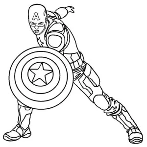 Capitão América para pintar
