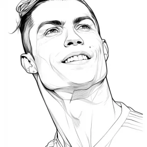 Cristiano Ronaldo para colorir 13