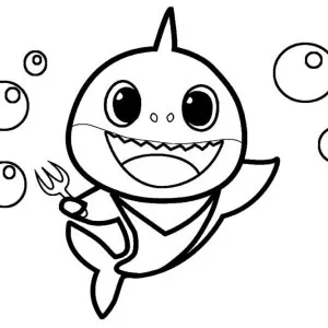 Baby Shark para pintar