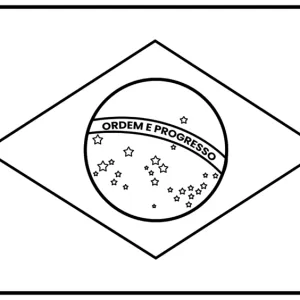 Desenho de bandeira para colorir 22