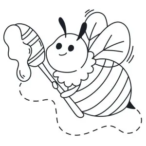 Desenho de abelha para colorir 24