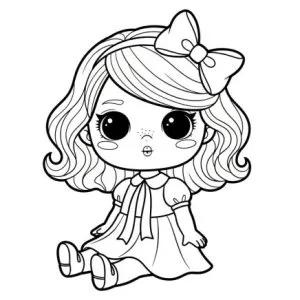 Desenho de boneca para colorir 1