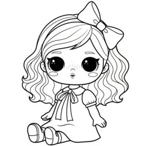 Desenho de boneca para colorir 2
