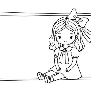 Desenho de boneca para colorir 3