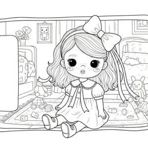 Desenho de boneca para colorir 4
