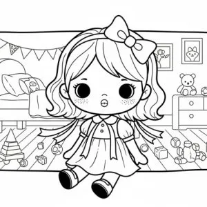 Desenho de boneca para colorir 5