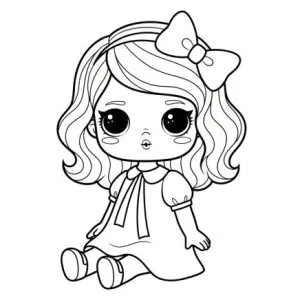 Desenho de boneca para colorir 6