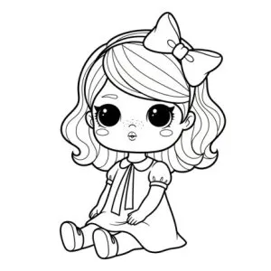 Desenho de boneca para colorir 7