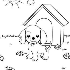 Desenho de cão para colorir 43