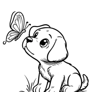 Desenho de cão para colorir 44
