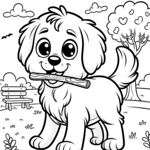 Desenho de cão para colorir 46