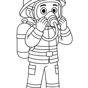 Desenho de bombeiro para colorir 19
