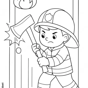 Desenho de bombeiro para colorir 20