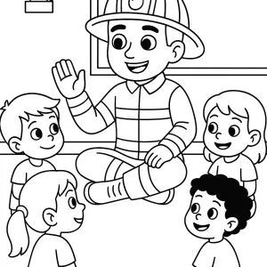 Desenho de bombeiro para colorir 21