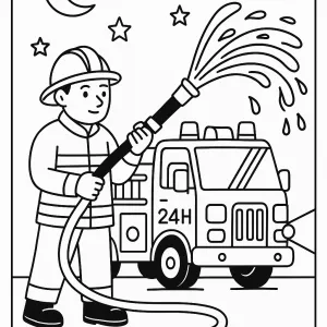 Desenho de bombeiro para colorir 22