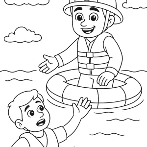 Desenho de bombeiro para colorir 23