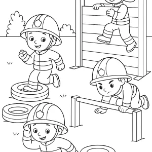 Desenho de bombeiro para colorir 24